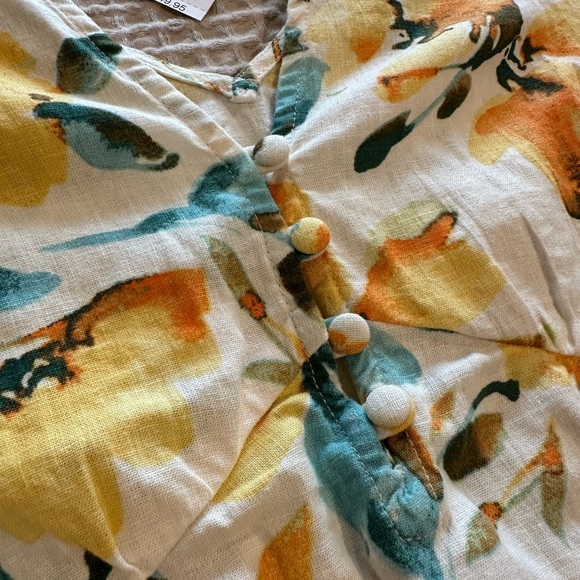 GAP yellow blouse (new with tags) - size small - 55% linen, 45% rayon - Picture 2 of 5